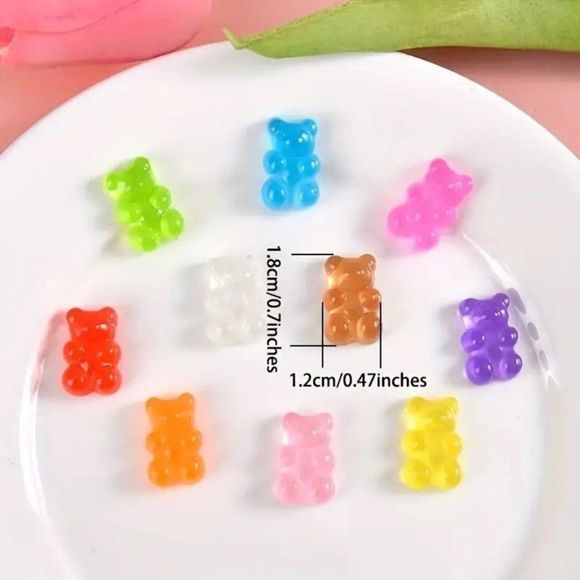 *NEW* 20-pcs Glow in the Dark Gummi Gummy Bear Shoe Charms for Your Crocs - Picture 5 of 6